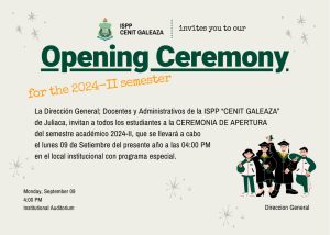 INVITACIÓN – CEREMONIA DE APERTURA