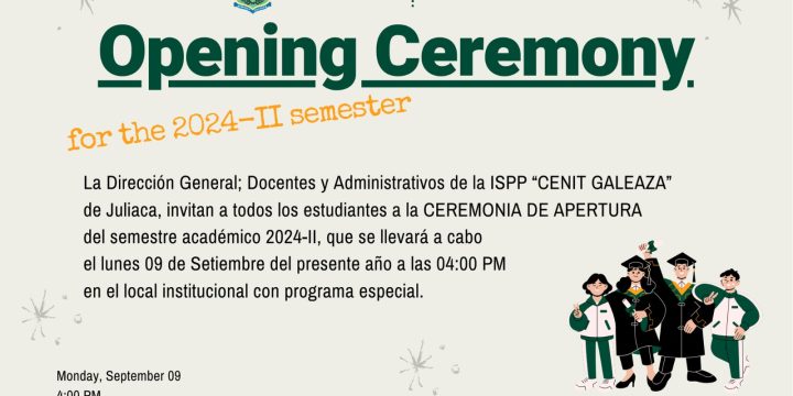 INVITACIÓN – CEREMONIA DE APERTURA